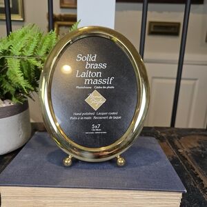 Solid Brass Oval Photo Frame 5x7 | Home Styles Lacquer Coated Picture Frame